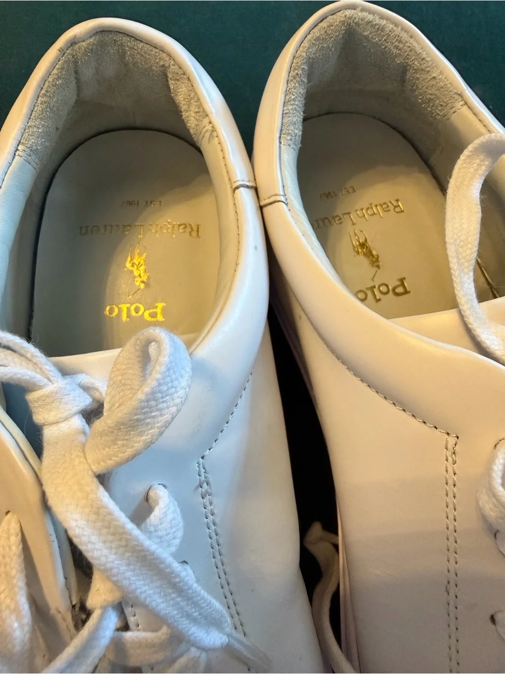 Polo by Ralph Lauren White Low-Top Leather Sneakers